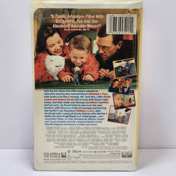 Vintage 1999 Original Stuart Little VHS Moive Columbia Pictures - Picture 3 of 4
